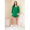 Moteriška Plus Size suknelė su V formos iškirpte, žalia