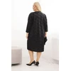 Moteriška Plus Size suknelė su V iškirpte, juodos spalvos