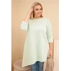 Moteriška Plus Size suknelė su viskoze, mėtų spalvos