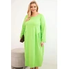 Moteriška Plus Size suknelė, šviesiai žalios spalvos