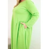 Moteriška Plus Size suknelė, šviesiai žalios spalvos