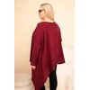 Moteriška Plus Size tunika su asimetrine apačia, burgundiška
