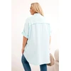 Moteriška Plus Size viskozinė palaidinė su ilgesne nugarine dalimi, mėtų spalvos