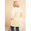 Moteriška Plus Size viskozinė suknelė geltonos spalvos