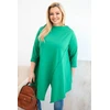 Moteriška Plus Size žalia palaidinė asimetriniu kirpimu