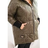 Moteriška Plus Size žieminė striukė su gobtuvu, chaki spalvos