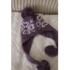 Moteriška žieminė kepurė Balbina, violetinės spalvos