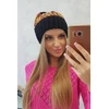Moteriška žieminė kepurė Iris, juodos ir garstyčių spalvos