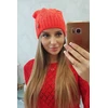 Moteriška žieminė kepurė Judyta, oranžinės spalvos