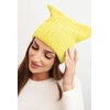 Moteriška žieminė kepurė katės stiliaus, kiwi spalvos