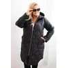 Moteriška žieminė Plus Size striukė su gobtuvu, raudonos spalvos