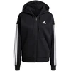 Moteriškas džemperis su gobtuvu ir užtrauktuku adidas Essentials 3 Stripes