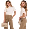 Moteriškas golfas Italy Moda, kreminis