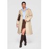 Moteriškas ilgas vilnonis paltas bordo LARICA