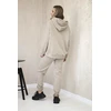 Moteriškas komplektas su siuvinėtu užrašu „Paradise“, šviesiai smėlio spalvos