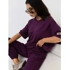 Moteriškas laisvalaikio komplektas, tamsiai violetinis