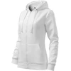 Moteriškas medvilninis džemperis Malfini Trendy Zipper, baltas