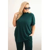Moteriškas Plus Size 3 dalių komplektas, tamsiai žalios spalvos