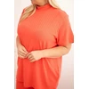 Moteriškas Plus Size 3 dalių komplektas, avietinės spalvos