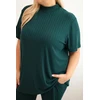 Moteriškas Plus Size 3 dalių komplektas, tamsiai žalios spalvos