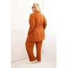 Moteriškas Plus Size 3 dalių komplektas, kapučino spalvos