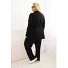 Moteriškas Plus Size 3 dalių komplektas, juodos spalvos