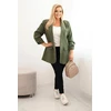 Moteriškas Plus Size chaki spalvos švarkas oversize