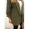 Moteriškas Plus Size chaki spalvos švarkas oversize