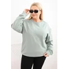 Moteriškas Plus Size džemperis, mėtų spalvos