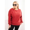 Moteriškas Plus Size džemperis, raudonos spalvos