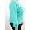 Moteriškas Plus Size džemperis su apvalia iškirpte, mėtų spalvos