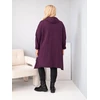 Moteriškas Plus Size džemperis su gobtuvu, bordo spalvos