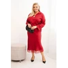 Moteriškas Plus Size komplektas, raudonos spalvos