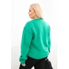 Moteriškas Plus Size medvilninis džemperis, šviesiai žalios spalvos
