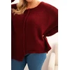 Moteriškas Plus Size megztinis, fuksijos spalvos