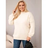Moteriškas Plus Size megztinis, smėlio spalvos