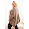 Moteriškas Plus Size megztinis su 70 % akrilo, fango spalvos