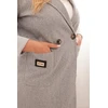 Moteriškas Plus Size paltas, pilkos spalvos