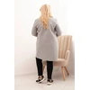 Moteriškas Plus Size paltas, pilkos spalvos