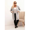 Moteriškas Plus Size paltas, pilkos spalvos