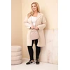 Moteriškas Plus Size paltas su apykakle, smėlio spalvos