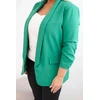 Moteriškas Plus Size švarkas be užsegimo su pamušalu, žalias