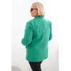 Moteriškas Plus Size švarkas be užsegimo su pamušalu, žalias