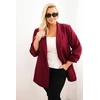 Moteriškas Plus Size švarkas, burgundiškos spalvos