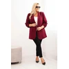 Moteriškas Plus Size švarkas, burgundiškos spalvos