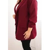 Moteriškas Plus Size švarkas, burgundiškos spalvos