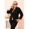 Moteriškas Plus Size švarkas, juodos spalvos
