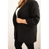 Moteriškas Plus Size švarkas juodos spalvos