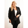 Moteriškas Plus Size švarkas juodos spalvos