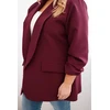 Moteriškas Plus Size švarkas, juodosios slyvos spalvos